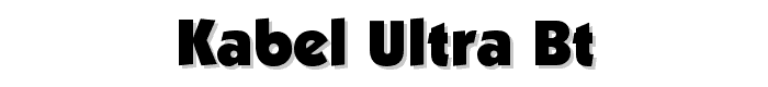 Kabel Ultra BT font